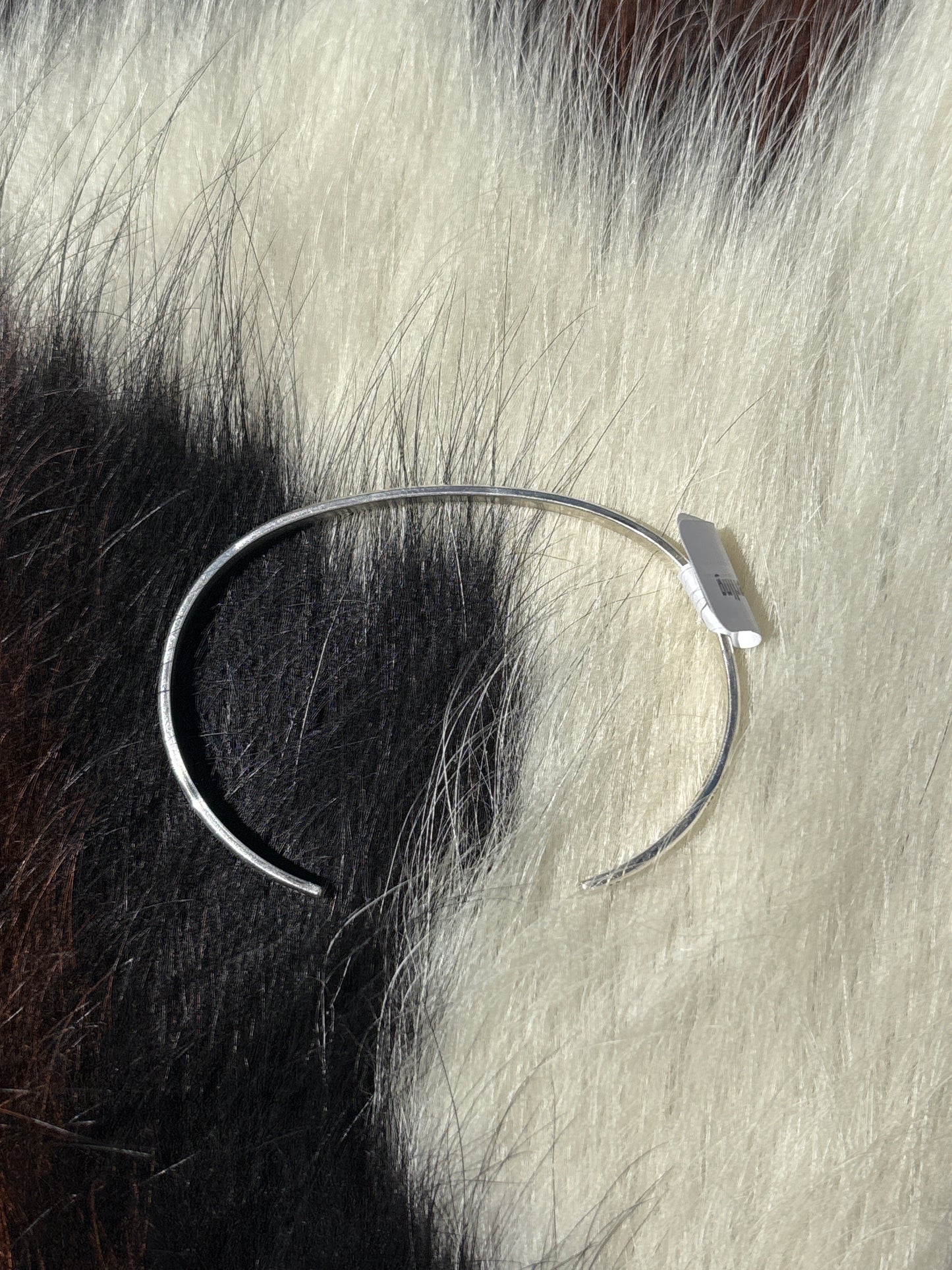 Native American, Handmade, Sterling Silver Stamped Cuff