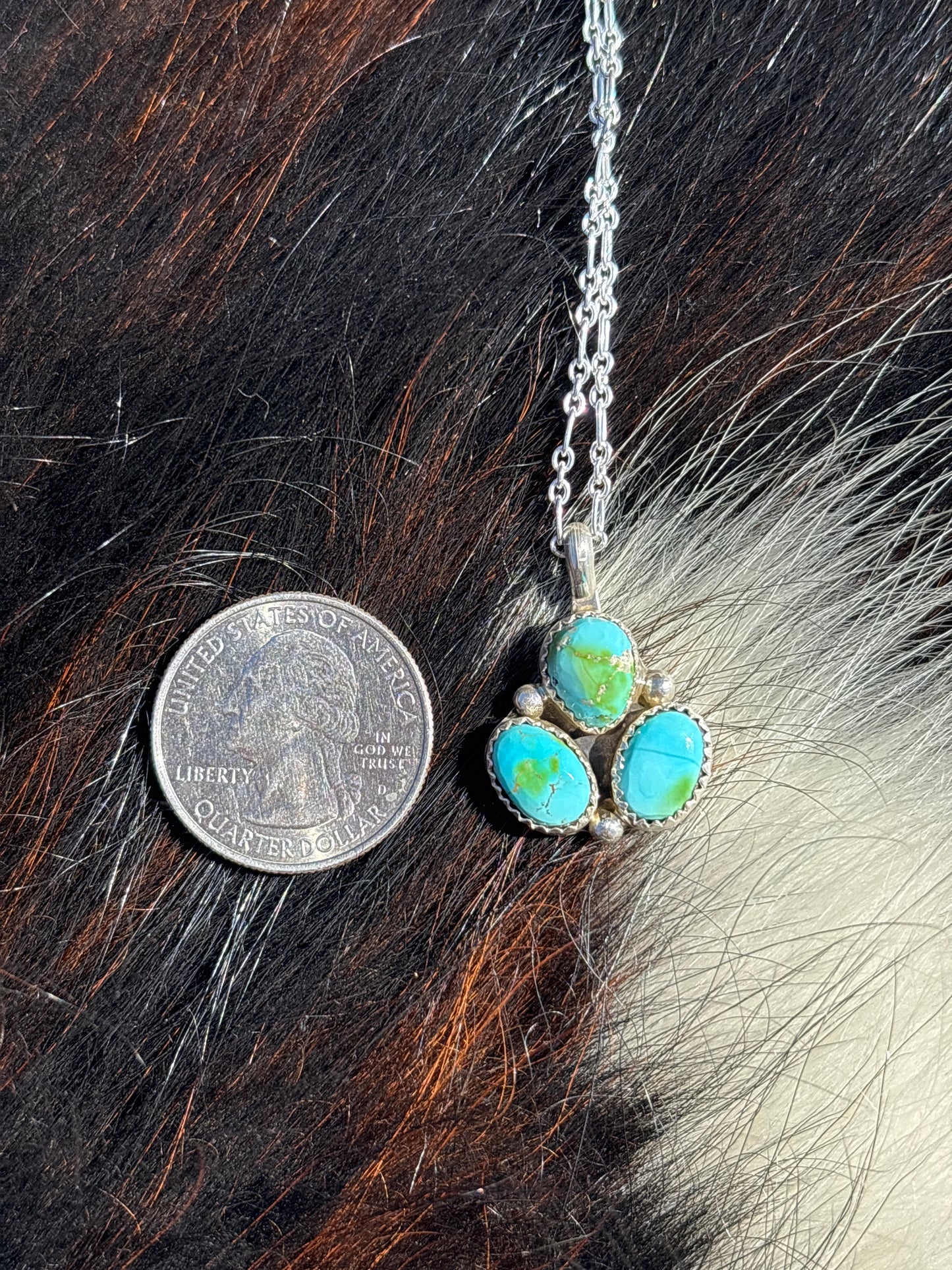 Native American, Hand-Made, Sierra Bella Turquoise & Sterling Silver Necklace