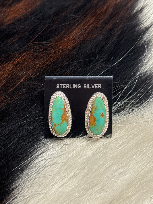 Native Made, Turquoise & Sterling Silver Earrings