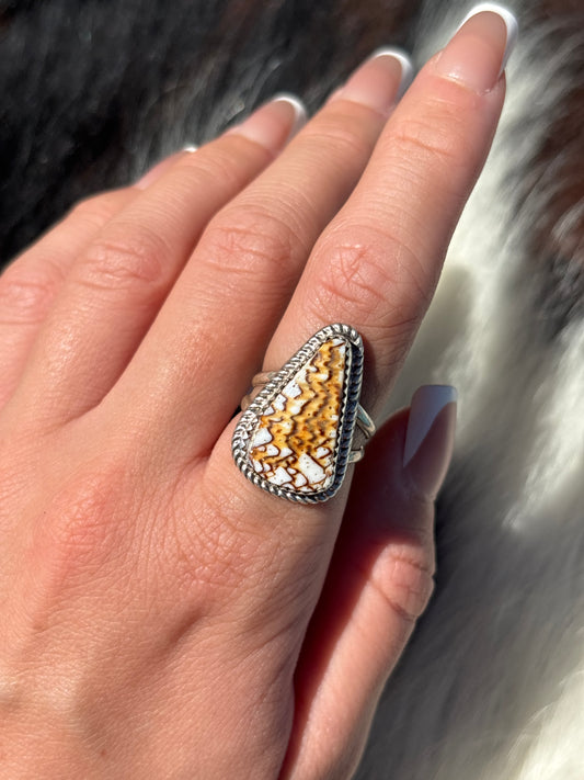 Native American, Hand-Made, Cone Shell & Sterling Silver Ring