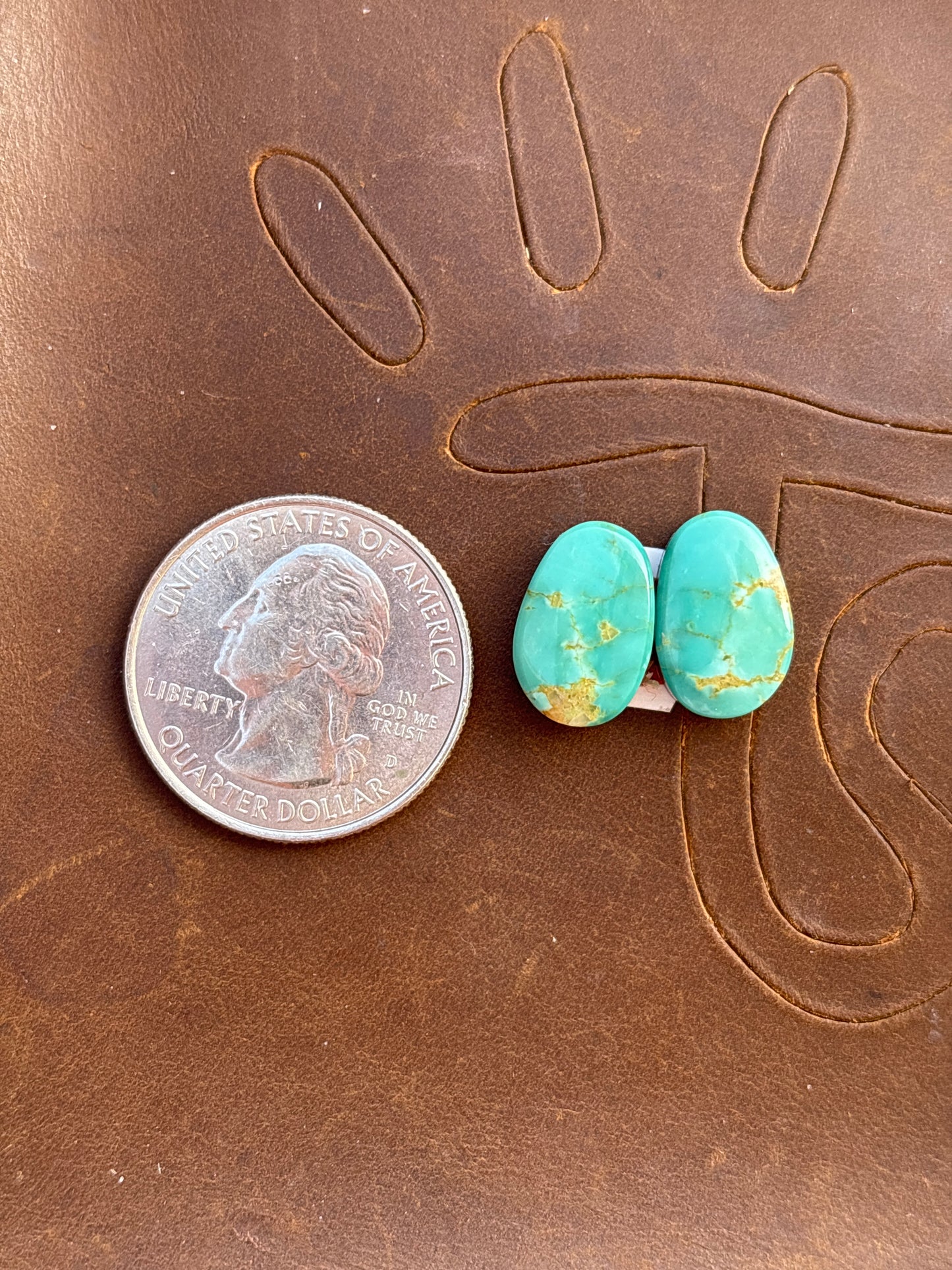 Turquoise Earrings Cabochon Set