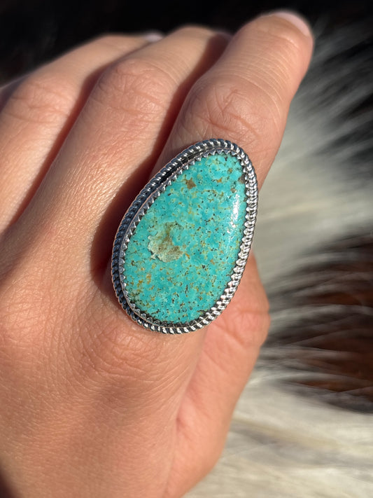 Native American, Hand-Made, Turquoise & Sterling Silver Ring