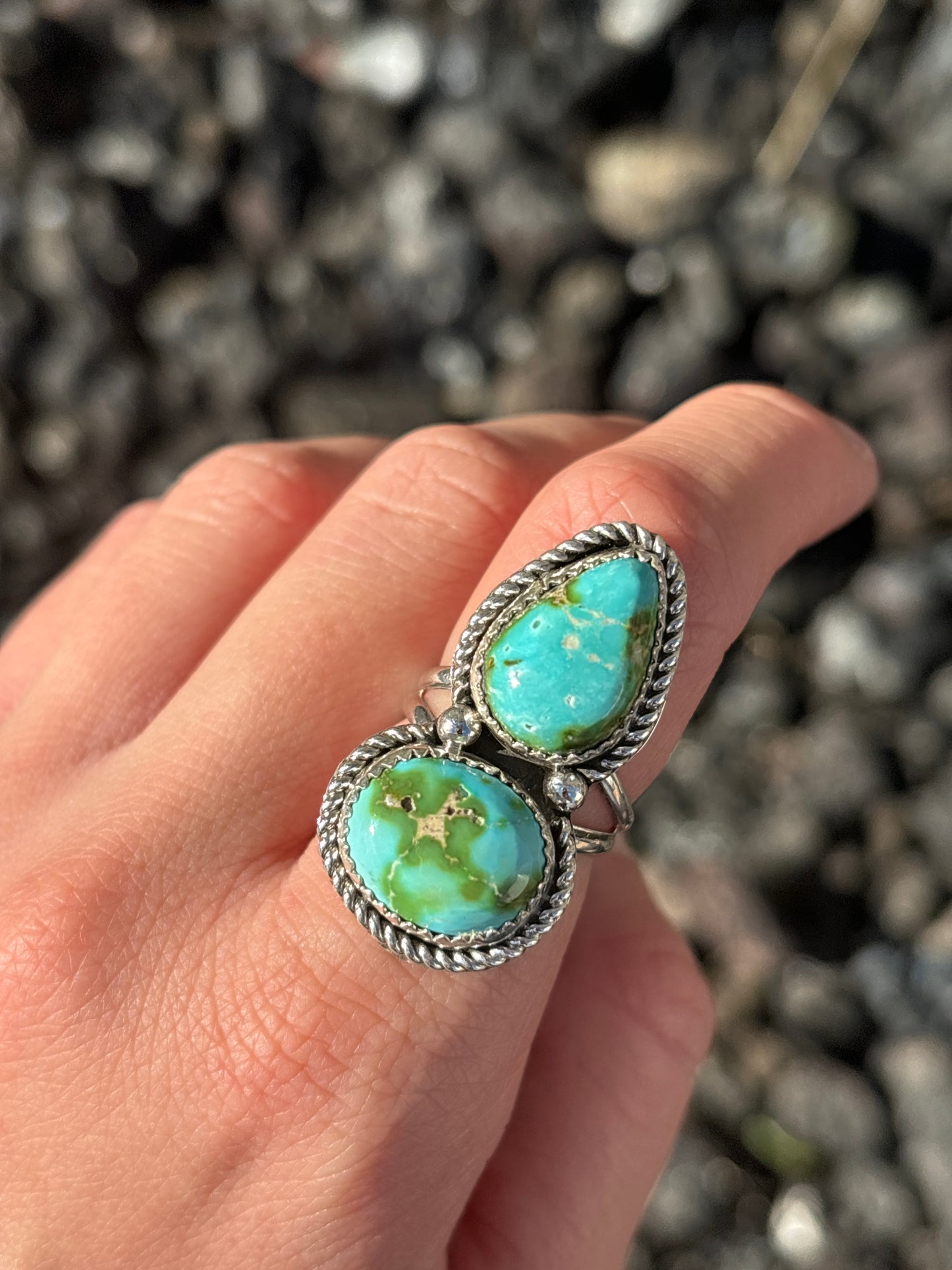 Native American, Hand-Made, Sierra Bella Turquoise & Sterling Silver Ring