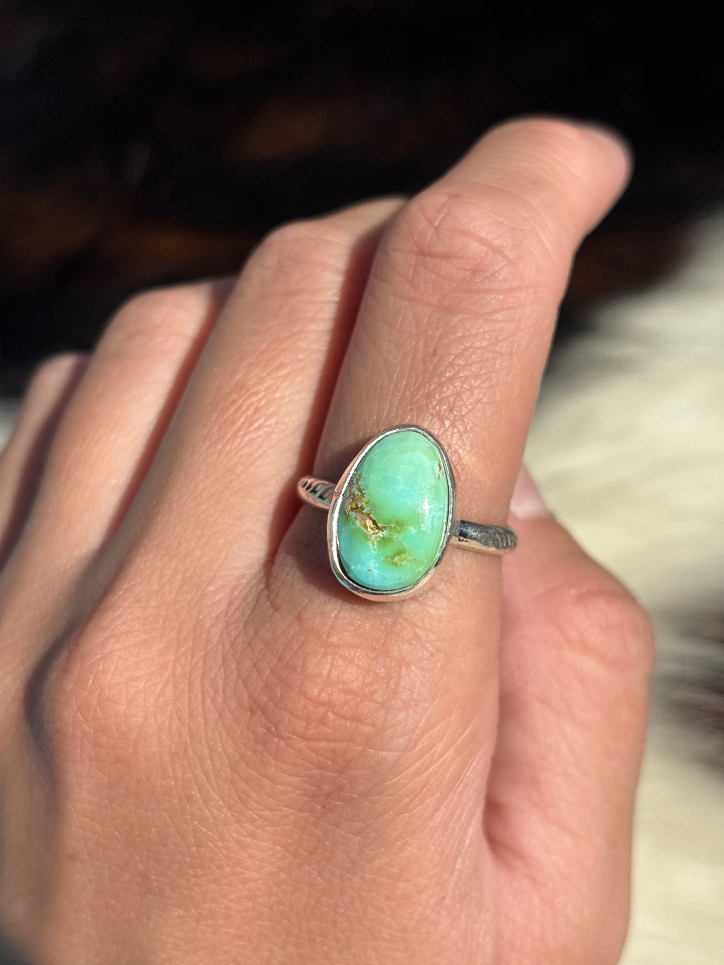 Native American, Hand-Made, Sierra Bella Turquoise & Sterling Silver Ring